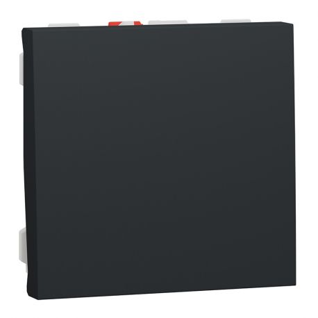 Bouton-poussoir NO Unica - 2 modules - 10A - Anthracite