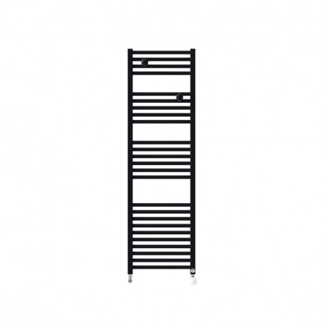 Sèche-serviettes eau chaude étroit Riva 4 Thermor - Noir Carbone - 500W - Raccordements sur collecteurs