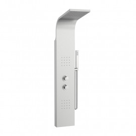 Colonne de douche hydromassage Essantial Roca - Acier inox mat
