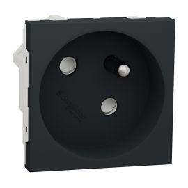 Prise de courant 2P+T Unica - 45° - 16A - Anthracite