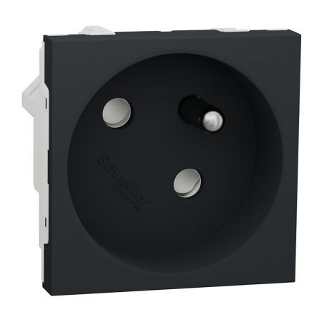 Prise de courant 2P+T Unica - 45° - 16A - Anthracite