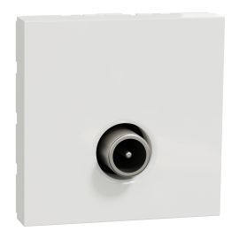 Prise télévision Unica - Mâle - 2 modules - Blanc