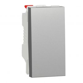 Bouton-poussoir NO Unica - 1 module - 10A - Alu