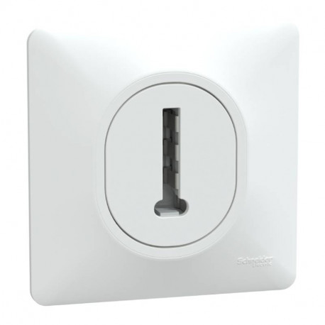 Prise téléphone en T Ovalis Schneider Electric - 8 contacts - Blanc