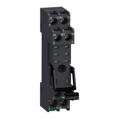 Embase push in pour relais enfichable Harmony RXG2 Schneider Electric - Contacts mixés - bornes à vis