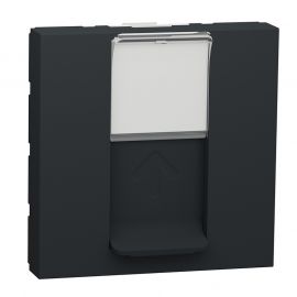Prise RJ45 Unica - Cat.6A FTP - 2 modules - Anthracite
