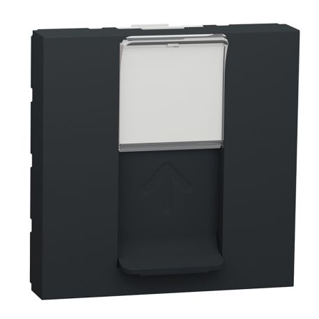 Prise RJ45 Unica - Cat.6A FTP - 2 modules - Anthracite