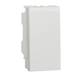 Bouton-poussoir NO/NF Unica - 1 module - 10A - Blanc