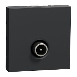 Prise télévision Unica - Mâle - 2 modules - Anthracite