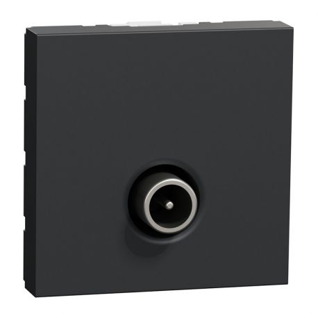 Prise télévision Unica - Mâle - 2 modules - Anthracite