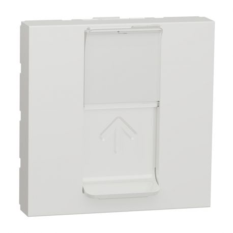Prise RJ45 Unica - Cat.6 STP - 2 modules - Blanc
