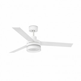 Ventilateur plafonnier Ice L LED Speaker Faro - 28m² - Avec haut-parleur - Blanc