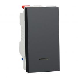 Va-et-vient avec voyant Unica - 1 module - 10AX - Anthracite