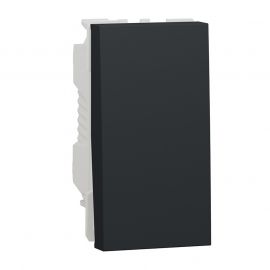 Bouton-poussoir NO/NF Unica - 1 module - 10A - Anthracite