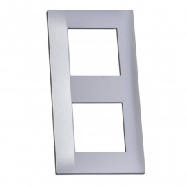 Plaque de finition Classique Altira 2 postes - Verticale Entraxe 71mm - Aluminium