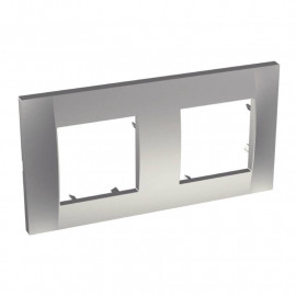 Plaque de finition Classique Altira 2 postes - Horizontale Entraxe 71mm - Aluminium