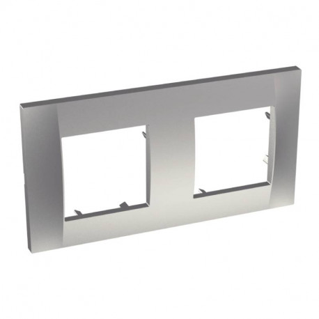 Plaque de finition Classique Altira 2 postes - Horizontale Entraxe 71mm - Aluminium