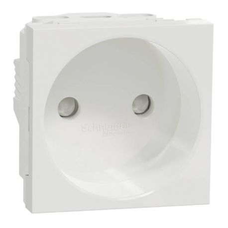 Prise de courant 2P Unica - 90° - 16A - Blanc