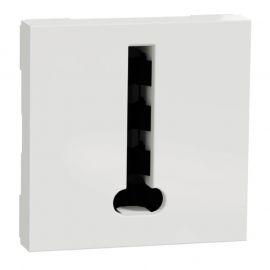 Prise téléphonique Unica - 2 modules - Blanc