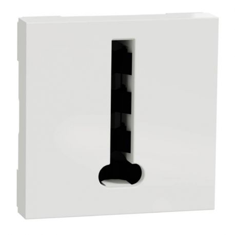 Prise téléphonique Unica - 2 modules - Blanc