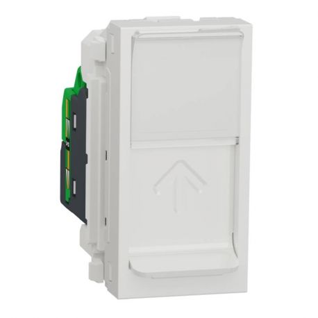 Prise RJ45 Unica - Cat.6 FTP - 1 module - Blanc