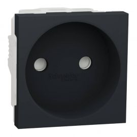Prise de courant 2P Unica - 90° - 16A - Anthracite
