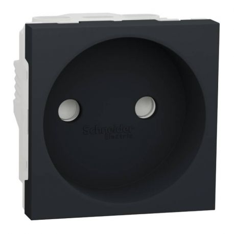Prise de courant 2P Unica - 90° - 16A - Anthracite