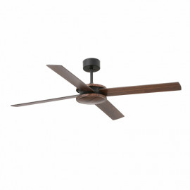 Ventilateur plafonnier Polea L Faro - 28m² - 6 vitesses - Bois foncé
