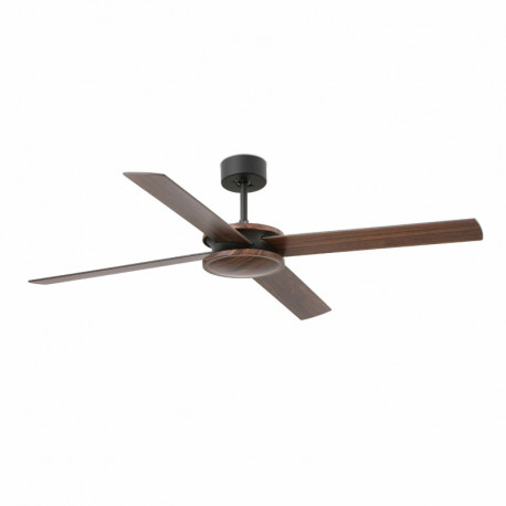 Ventilateur plafonnier Polea L Faro - 28m² - 6 vitesses - Bois foncé