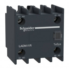Bloc de contacts auxiliaires frontaux Schneider Electric - 1F+1O - 1mA - Bornes vis-étriers