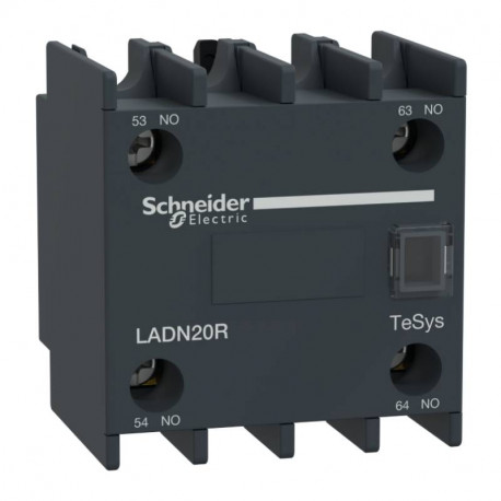 Bloc de contacts auxiliaires frontaux Schneider Electric - 2F - 1mA - Bornes vis-étriers