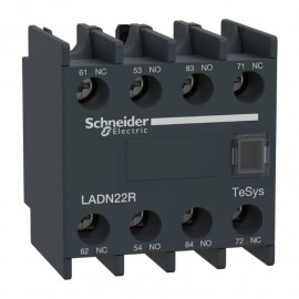 Bloc de contacts auxiliaires frontaux Schneider Electric - 2F+2O - 1mA - Bornes vis-étriers