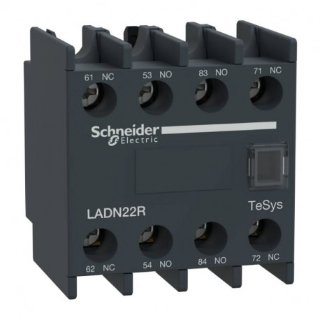 Bloc de contacts auxiliaires frontaux Schneider Electric - 2F+2O - 1mA - Bornes vis-étriers