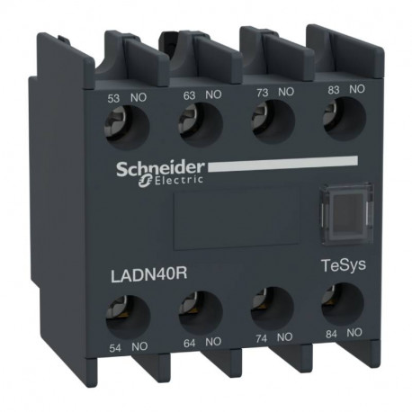 Bloc de contacts auxiliaires frontaux Schneider Electric - 4F - 1mA - Bornes vis-étriers