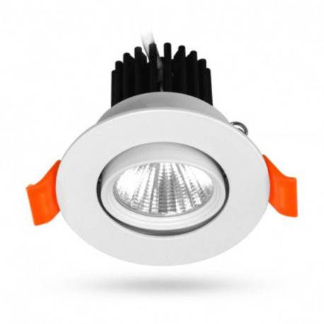 Spot LED orientable Spark II Miidex - 5W - 4000 K - IP40 - Blanc - Avec alimentation électronique