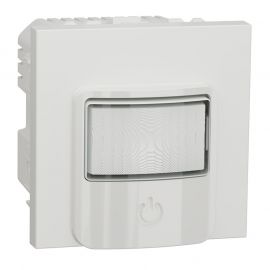 Détecteur de mouvements avec poussoir Unica - 230V - 10A - Blanc