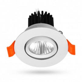 Spot LED orientable Spark II Miidex - 7W - 3000 K - IP40 - Blanc - Avec alimentation électronique