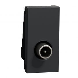 Prise télévision Unica - Mâle - 1 module - Anthracite