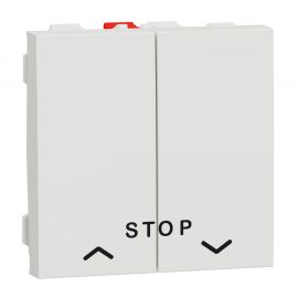 Commande pour volets-roulants Unica - Bouton-poussoir - 10A - Blanc