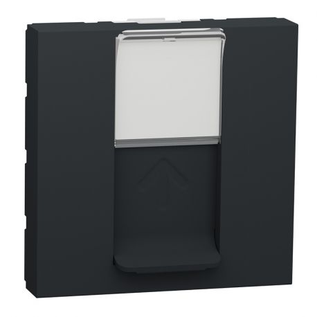 Prise RJ45 Unica - Cat.6 STP - 2 modules - Anthracite