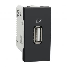 Prise d'alimentation USB Unica - Type A - 1 module - Anthracite