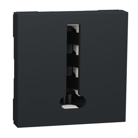 Prise téléphonique Unica - 2 modules - Anthracite