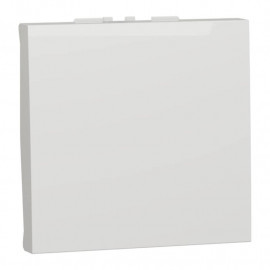 Bouton-poussoir NO/NF Unica - 2 modules - 10A - Blanc