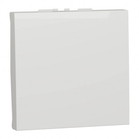 Bouton-poussoir NO/NF Unica - 2 modules - 10A - Blanc
