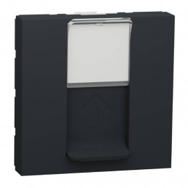 Prise RJ45 Unica - Cat.6 FTP - 2 modules - Anthracite