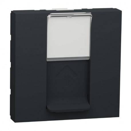 Prise RJ45 Unica - Cat.6 FTP - 2 modules - Anthracite