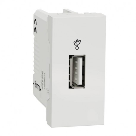 Prise USB 3.0 Unica - 1 module - Blanc