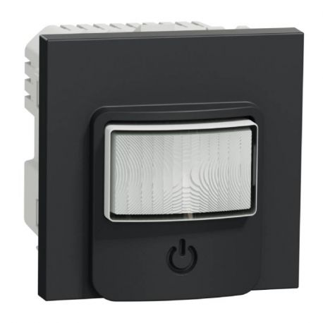 Détecteur de mouvements avec poussoir Unica - 230V - 10A - Anthracite