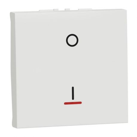 Interrupteur bipolaire avec voyant Unica - 2 modules - 16AX - Blanc