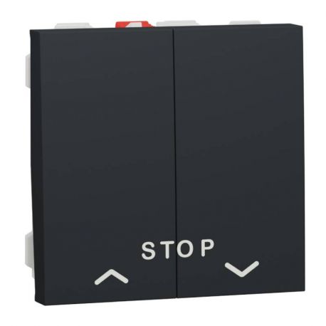 Commande pour volets-roulants Unica - Bouton-poussoir - 10A - Anthracite